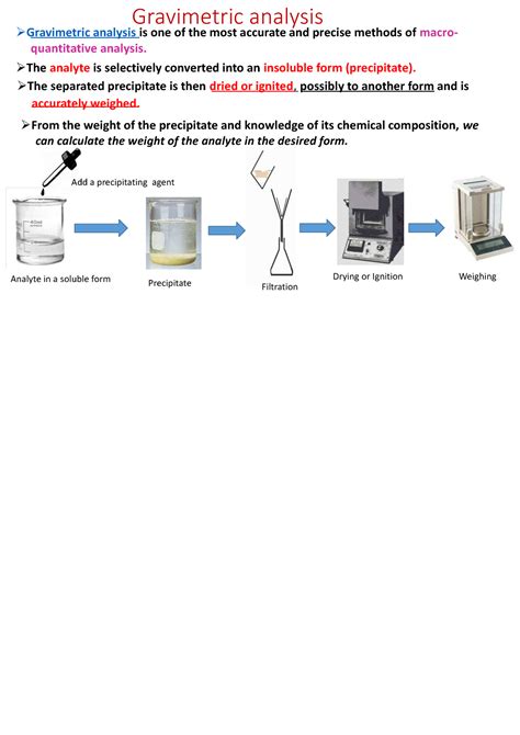 combustion gravimetric method|6.4: Quantitative Analysis.